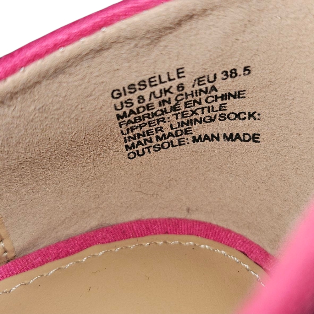 JustFab Vibrant Pink Faux Suede Size 8 - Picture 5 of 5